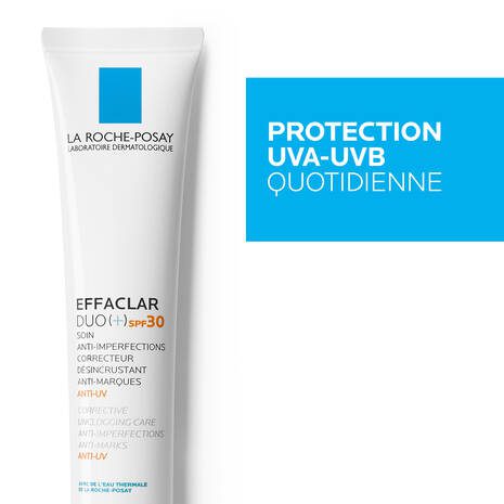EFFACLAR DUO (+) SPF 30 Soin complet anti-imperfections, anti-marques et anti-récidive et anti-UV.