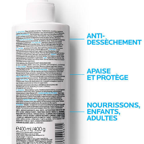 Lipikar Lait Hydratant relipidant, peau sèche et sensible. Haute hydratation – Image 3