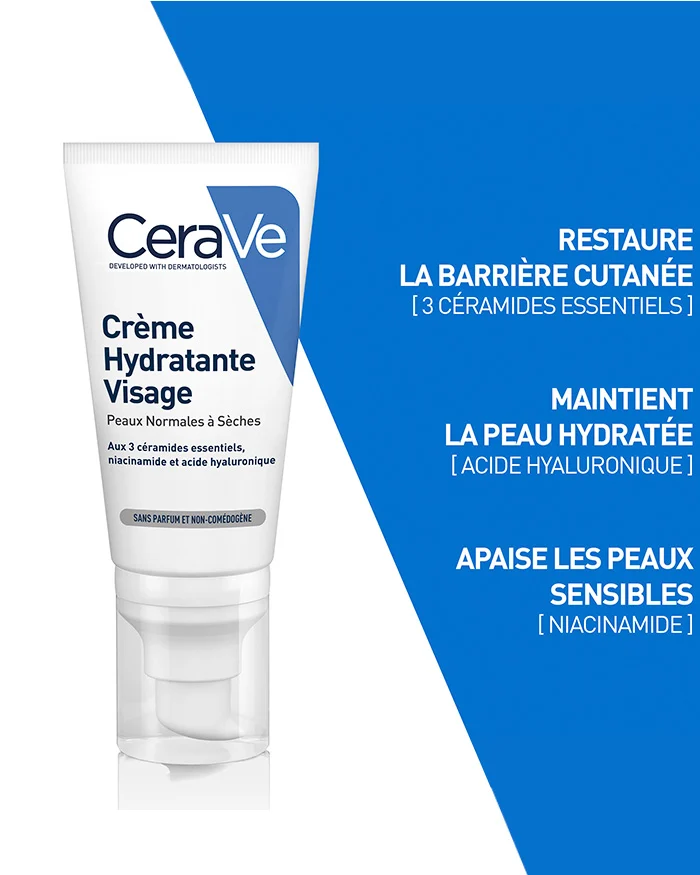 CeraVe Crème Hydratante Visage Pour peaux normales à sèches – Image 2