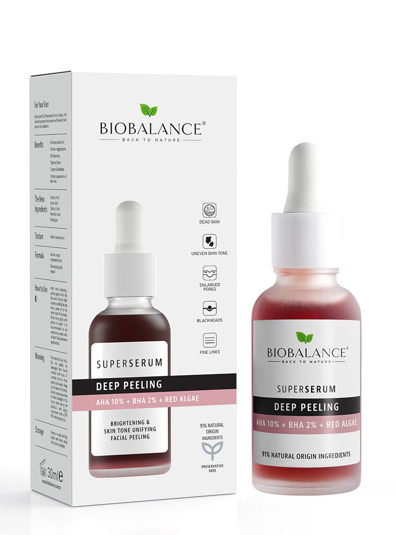 BIOBALANCE DEEP PEELING SUPER SERUM AHA 10% + BHA 2% + RED ALGAE