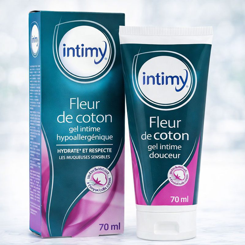 INTIMY Fleur de Coton – Gel Lubrifiant Intime Hypoallergénique (Douceur & Hydratation) – Tube de 70 ml