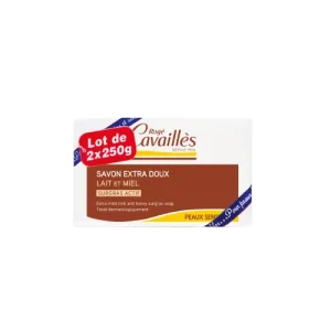 Rogé Cavaillès Savon Extra Doux Lait/Miel Lot de 2 :