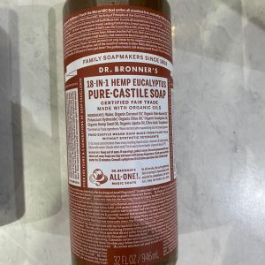 Savon de Castille pur au chanvre et à l'eucalyptus 18 en 1 du Dr Bronner's 946 ml