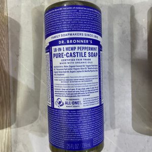 Savon de Castille Pur au Chanvre et à la Menthe Poivrée Dr. Bronner's - 739 ml