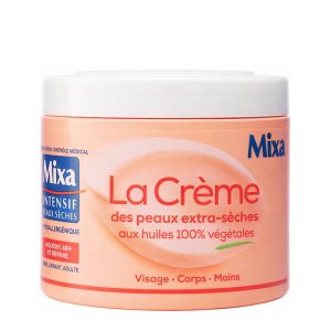 Mixa Intensif Peaux Sèches – La Crème des peaux extra-sèches aux huiles 100% végétales – Visage, Corps & Mains