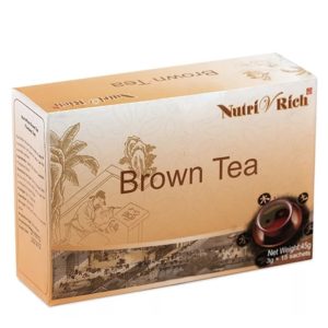 NutriVRich Brown Tea (Thé Brun) – Détox, Digestion & Équilibre Énergétique, 15 Sachets
