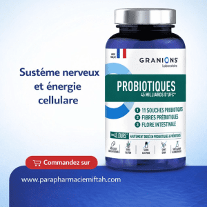 Granions Probiotiques flacon de 40 gélules – Flore Intestinale & Digestion