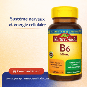 Nature Made Vitamine B6 100 mg – Système Nerveux & Énergie Cellulaire