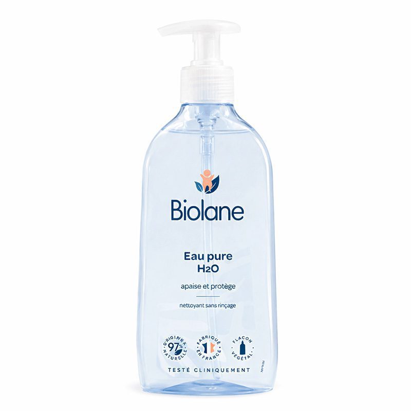 Biolane Eau Pure H2O – Nettoyant Sans Rinçage pour Bébé – Apaise et Protège - 350ml