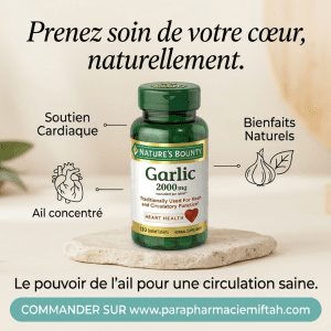 Nature’s Bounty Garlic 2000 mg – Santé du cœur & circulation
