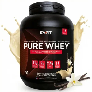 Eafit Pure Whey Poudre Pour Boisson Vanille Intense Pot De 750 G
