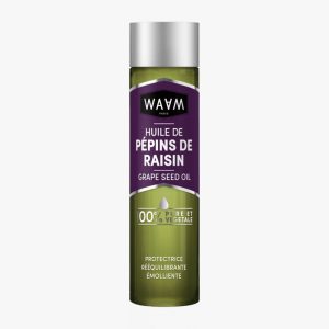 WAAM Huile de Pépins de Raisin 100% Pure et Végétale – Protectrice, Rééquilibrante et Émolliente