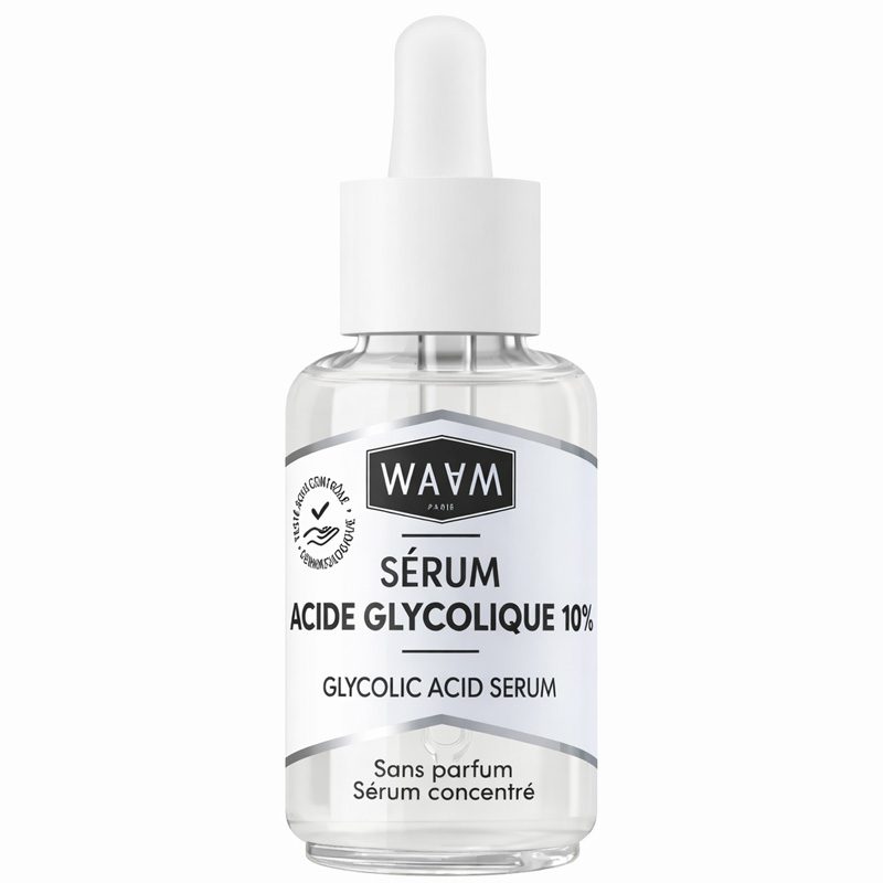 WAAM Sérum Concentré Acide Glycolique 10% - Effet Peau Neuve - 30ml