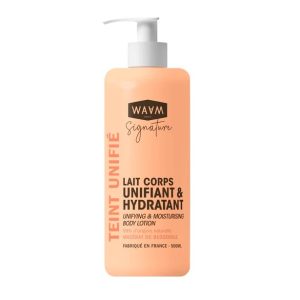 WAAM Signature Lait Corps Unifiant & Hydratant au Macérat de Busserole (500ml) – Teint Unifié et Éclat Naturel