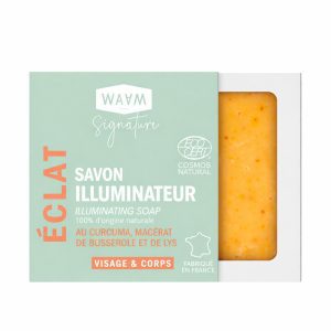 WAAM Signature Savon Illuminateur ÉCLAT - Curcuma, Busserole & Lys - Visage & Corps