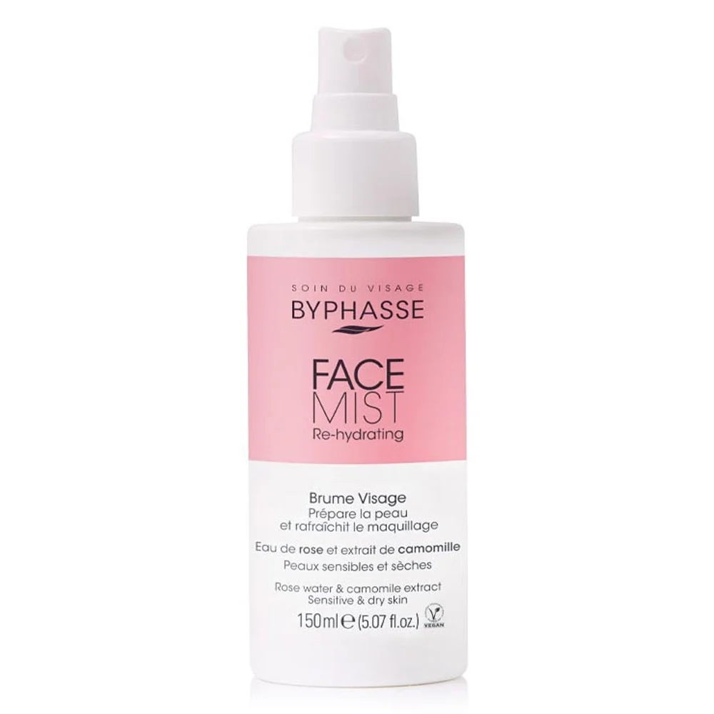 BYPHASSE Brume Visage Réhydratante - Eau de rose et camomille - 150ml – Image 2