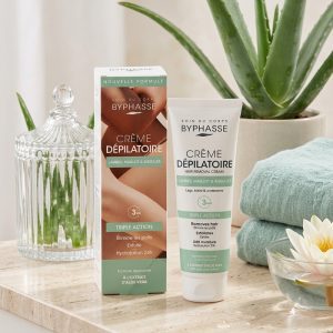 BYPHASSE Crème Dépilatoire Triple Action à l'Extrait d'Aloe Vera – Jambes, Maillot & Aisselles