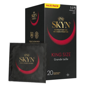 SKYN King Size - Préservatifs Sans Latex Grande Taille (Maxi Pack de 20)